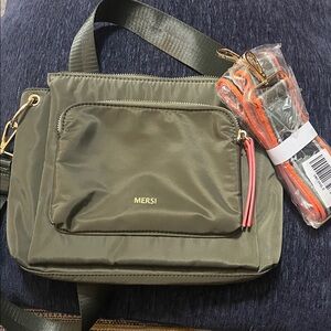 Mersi nylon Olive Green Crossbody Bag